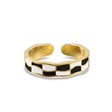 Checker chic ring