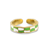 Checker chic ring