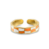 Checker chic ring