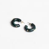 Luxe Emerald Hoops