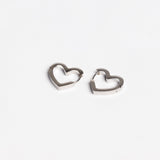 Heart hoops zilver