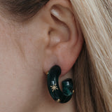 Luxe Emerald Hoops