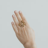 Gouden bloem ring