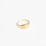 Ring met Maan en Sterrenmotief