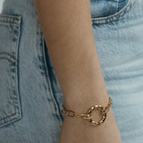 Gouden Schakelarmband met Golfring