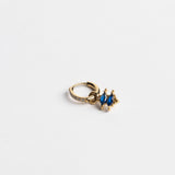 Blauw Saffier Accent Charm Hoop