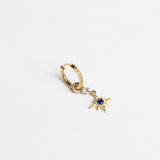 Blauwe ster Charm Hoop