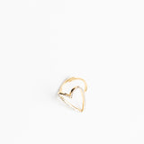Gouden Hart Ring met Strass Steentjes