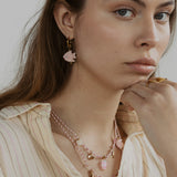 Ocean Charm Necklace Pink