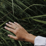 Checker chic ring
