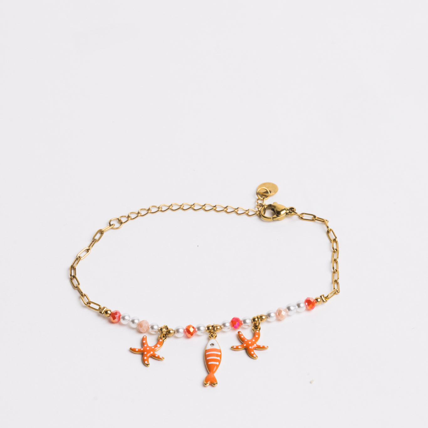 Ocean Charm Bracelet Coral