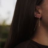 Sleek Chain Pull Through Earrings