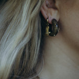 Luxe Emerald Hoops