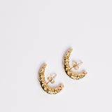 Moon Textured Hoops