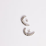 Moon Textured Hoops