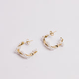 Pearl Twist Mini Hoops