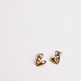 Pearl Heart Earrings