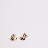 Pearl Heart Earrings