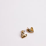 Pearl Heart Earrings