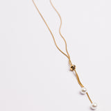 Pearl Drop Y-Necklace