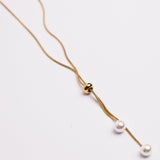 Pearl Drop Y-Necklace