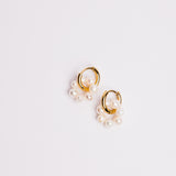 Cluster Pearl Hoops