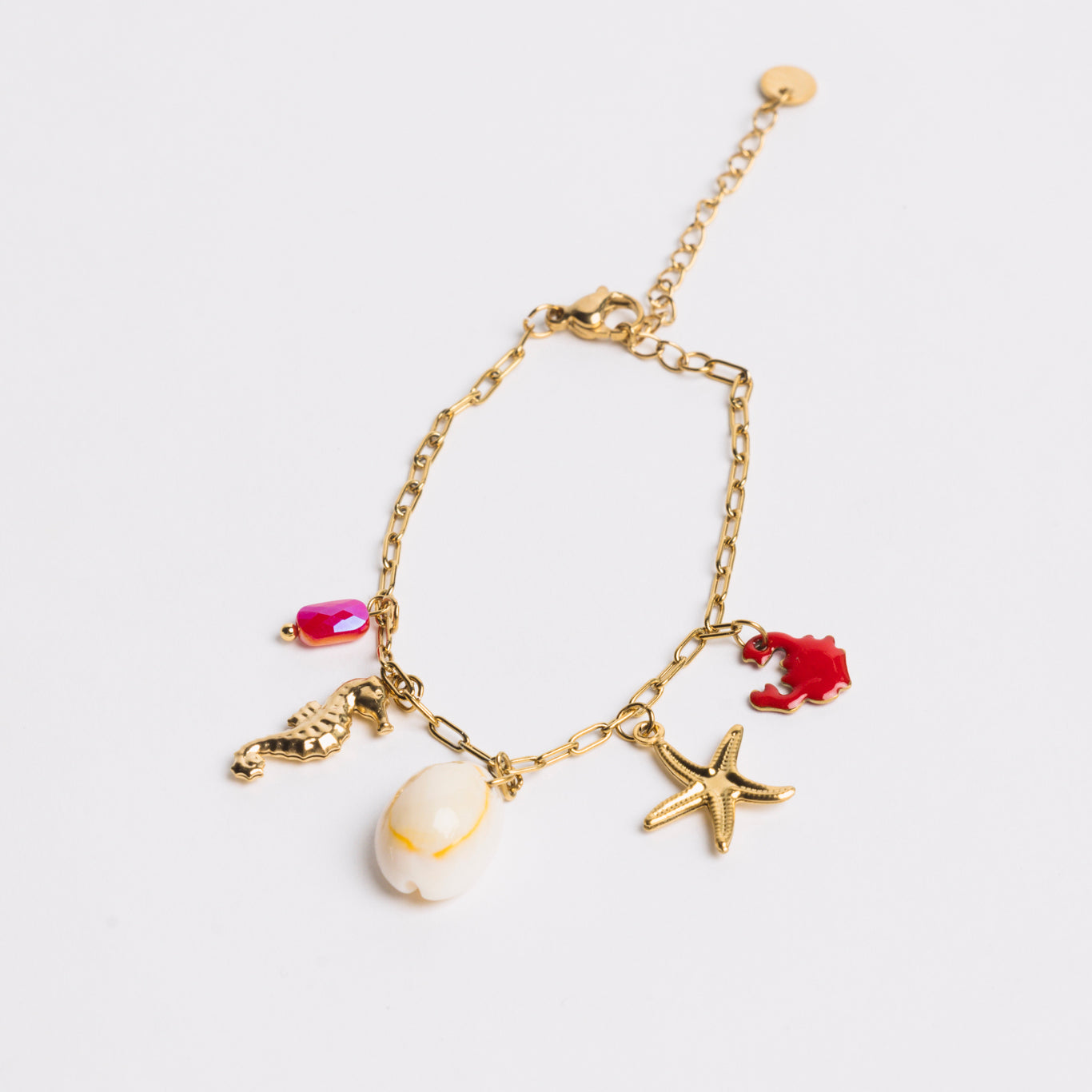 Ocean Charm Bracelet Red