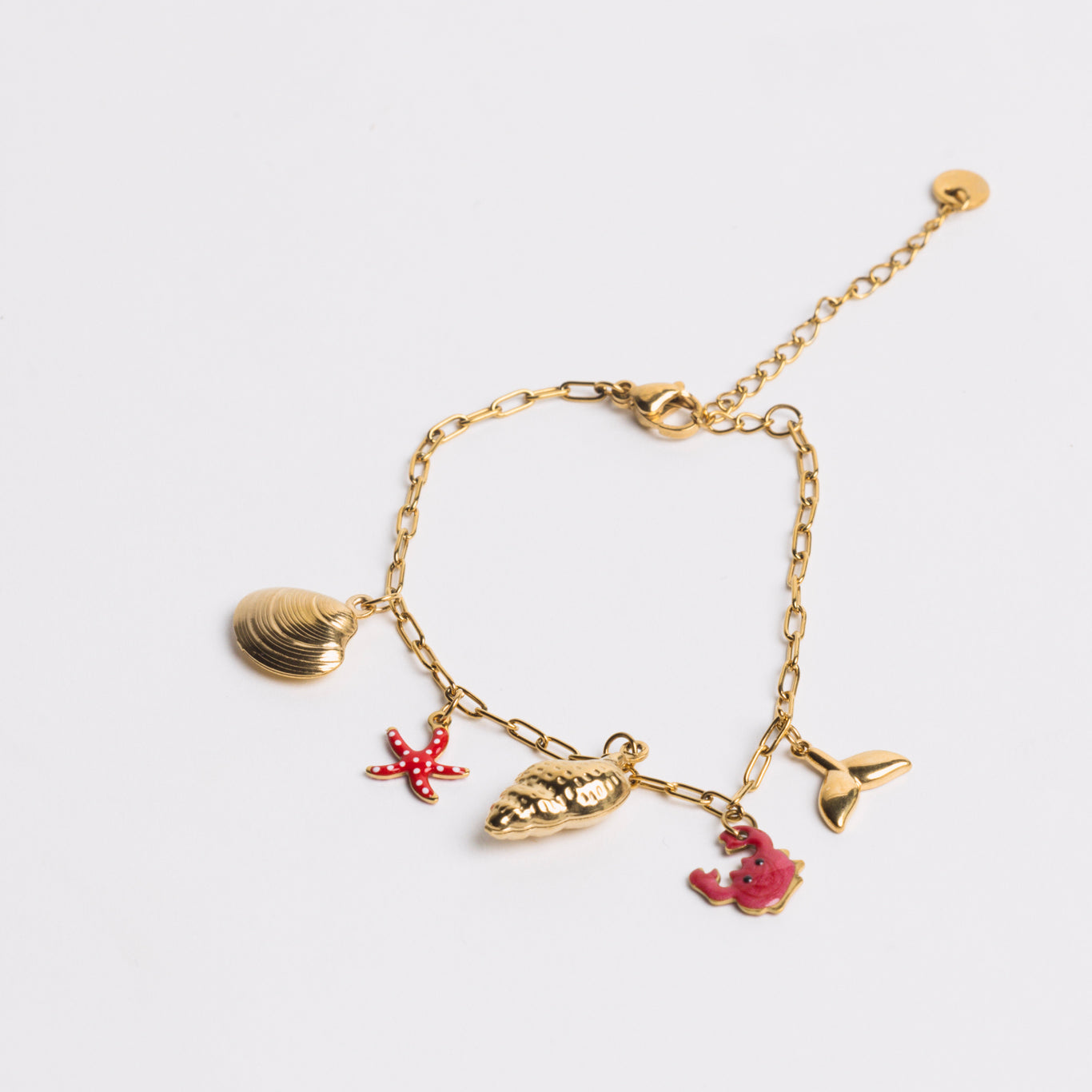 Ocean Charm Bracelet Red