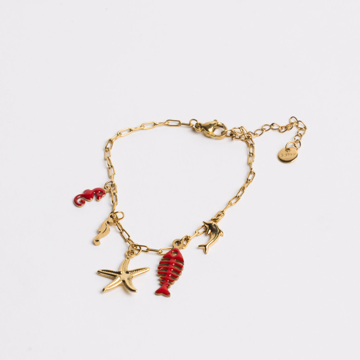 Ocean Charm Bracelet Red