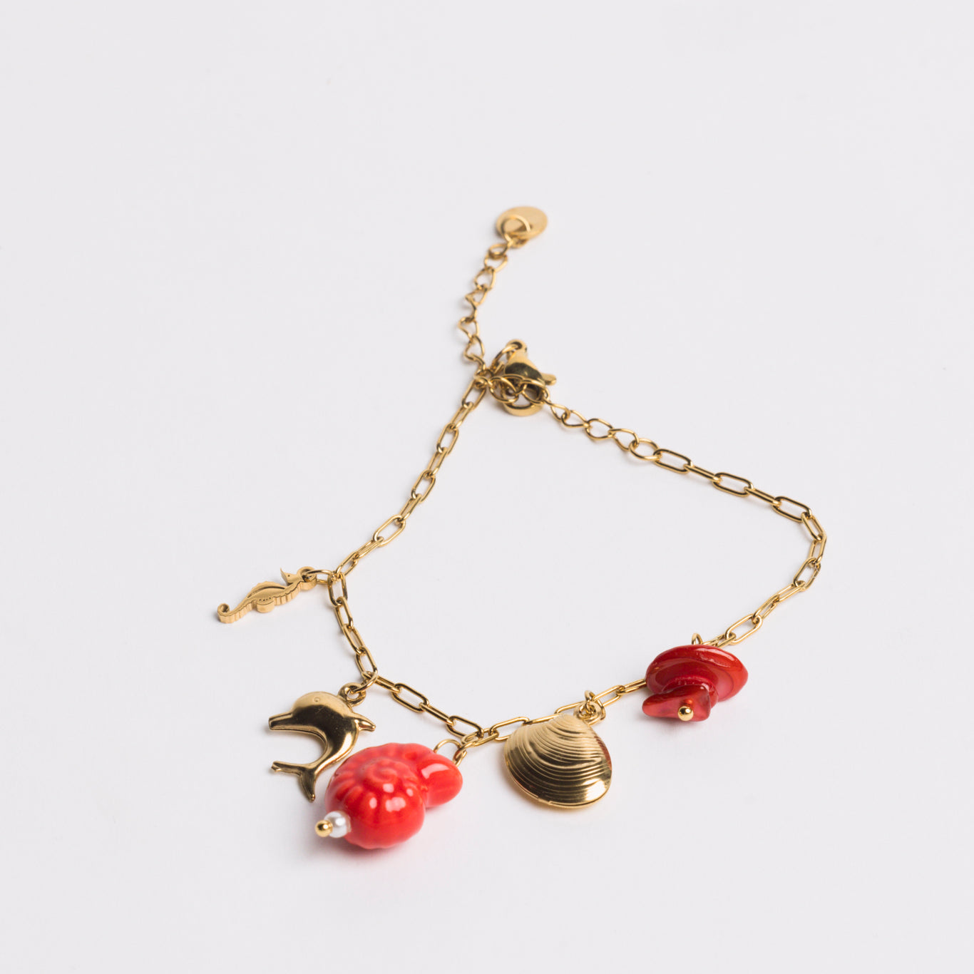 Ocean Charm Bracelet Red
