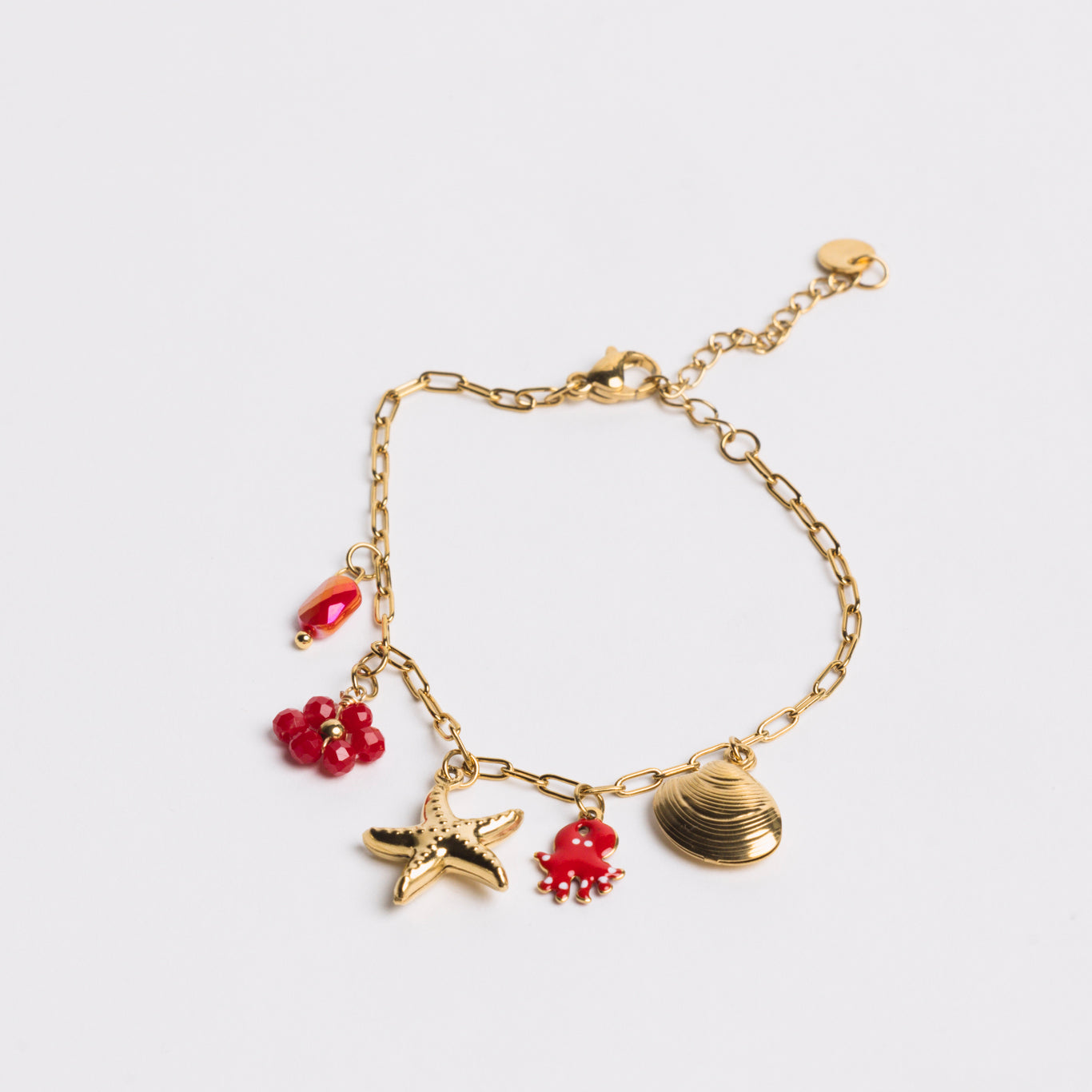 Ocean Charm Bracelet Red