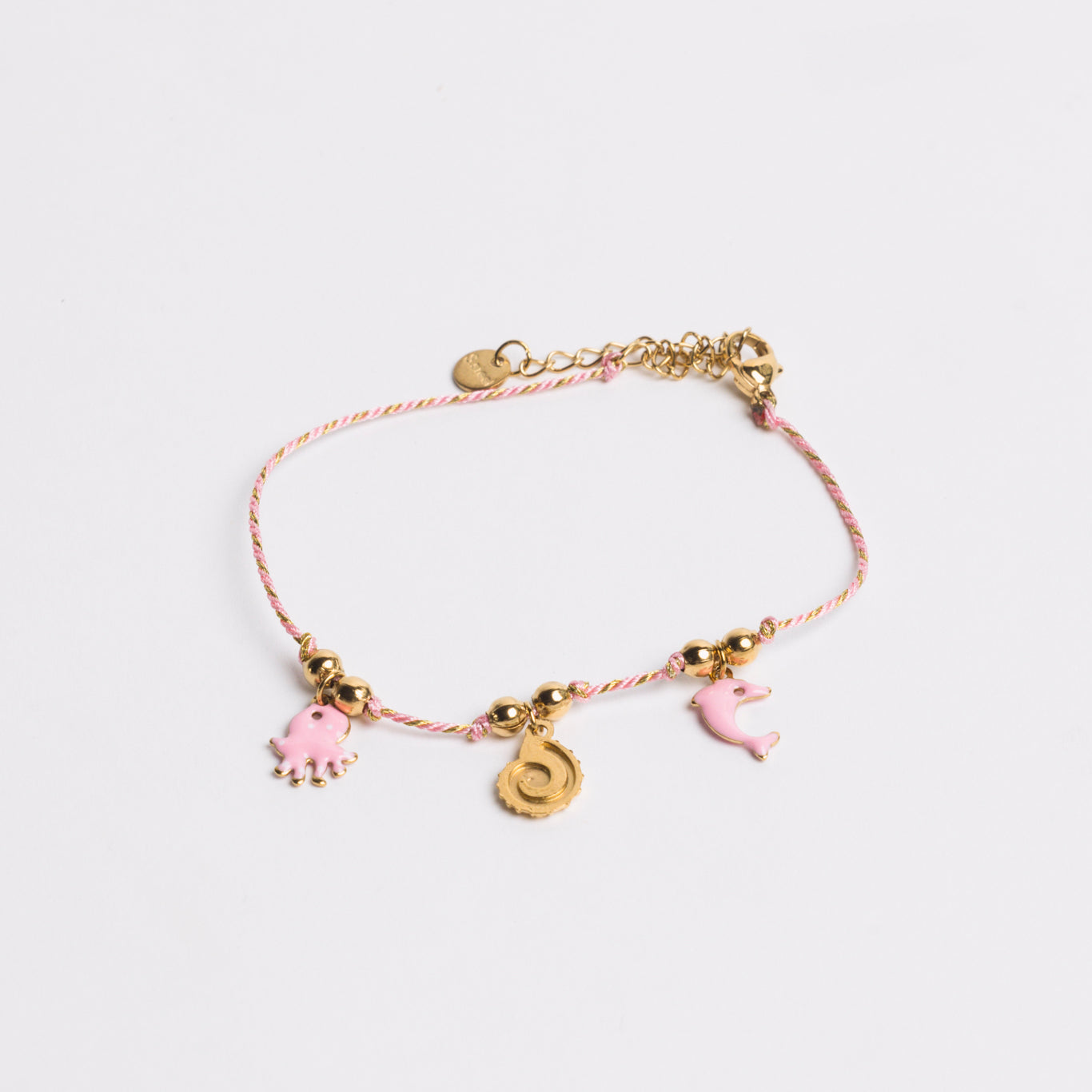 Ocean Charm Bracelet Pink