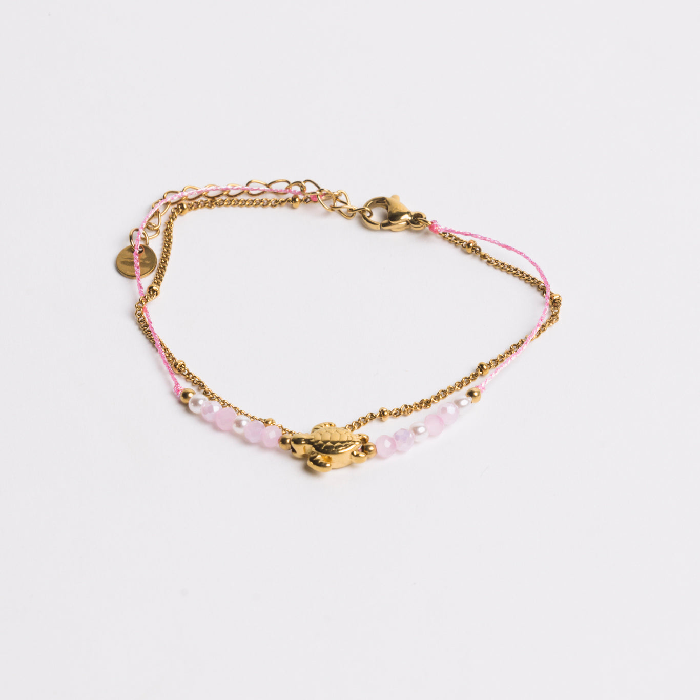 Ocean Charm Bracelet Pink