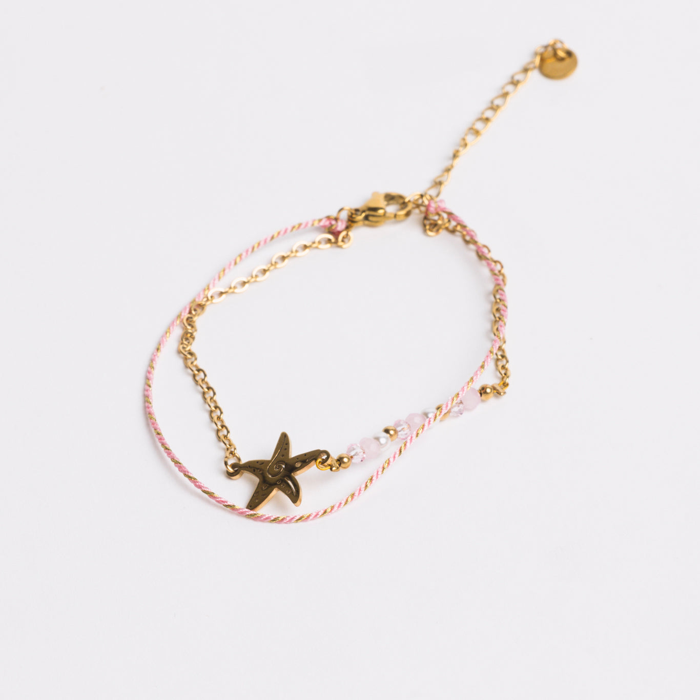 Ocean Charm Bracelet Pink