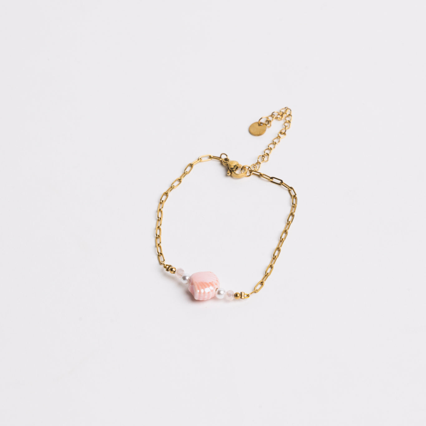 Ocean Charm Bracelet Pink