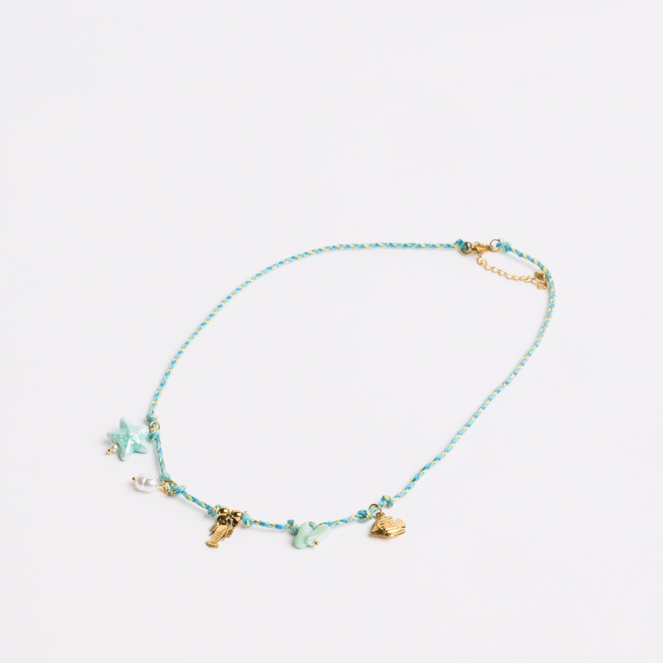 Ocean Charm Necklace Blue