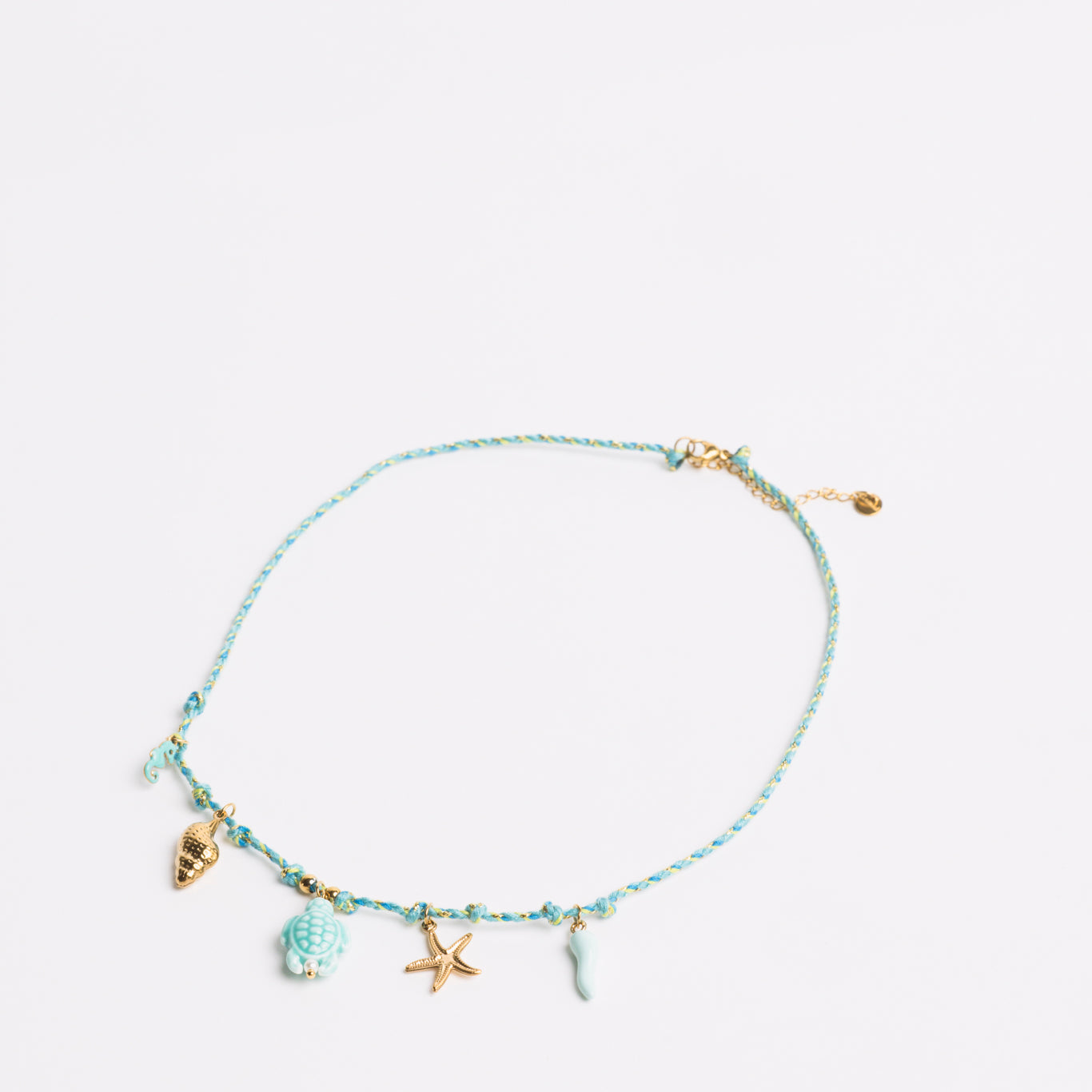 Ocean Charm Necklace Blue