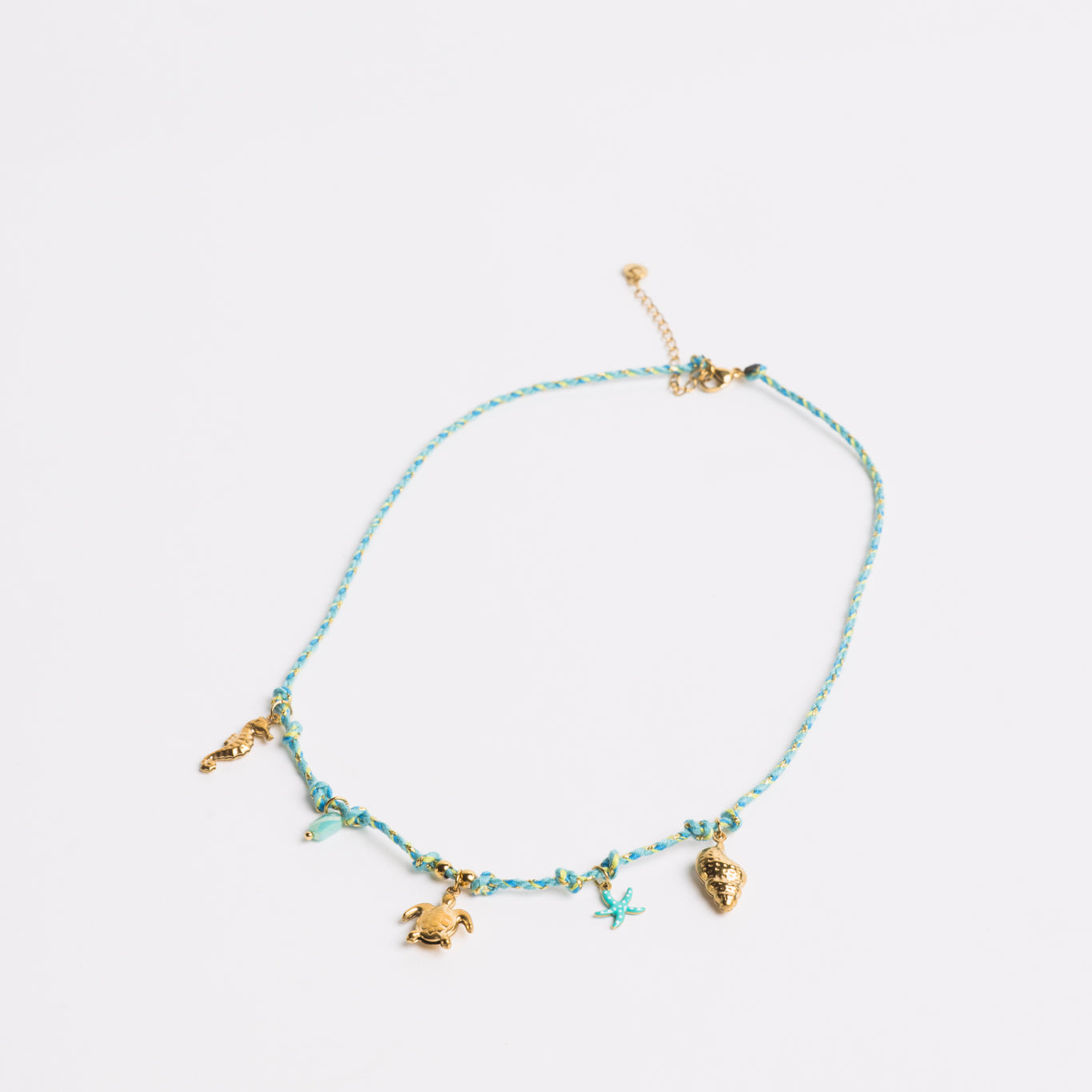 Ocean Charm Necklace Blue