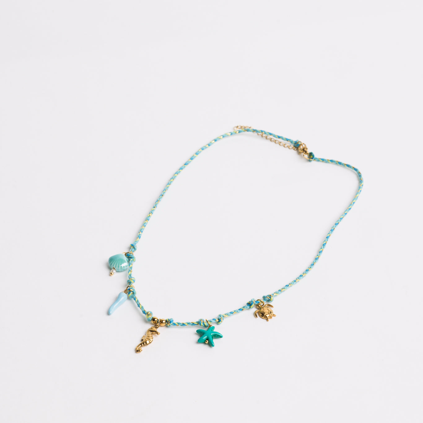 Ocean Charm Necklace Blue