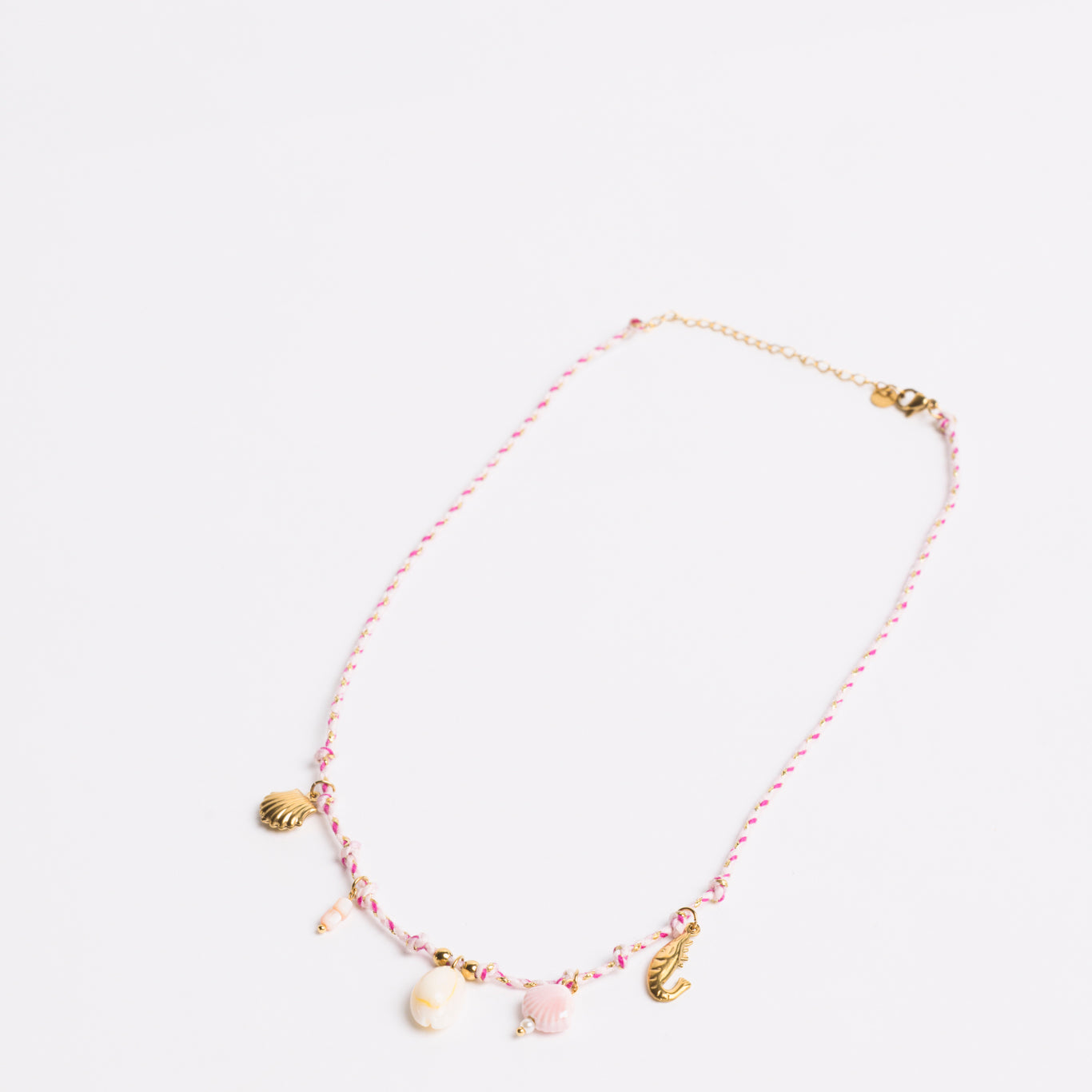 Ocean Charm Necklace Pink