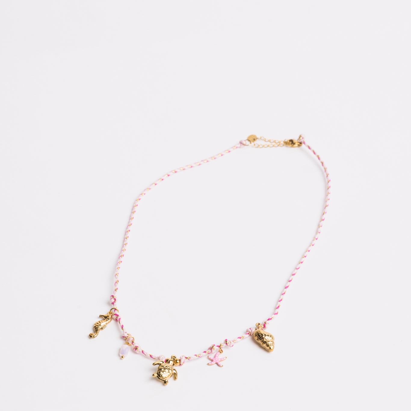 Ocean Charm Necklace Pink