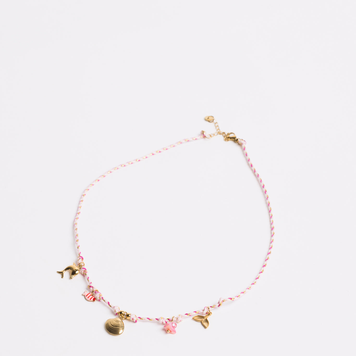 Ocean Charm Necklace Pink