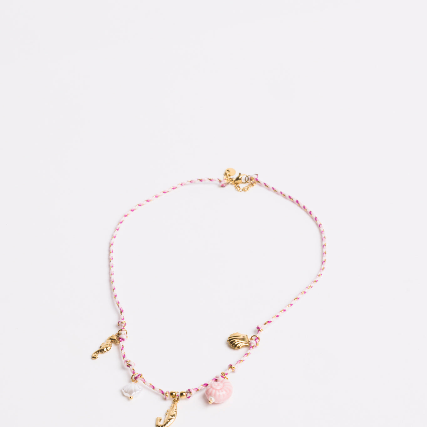 Ocean Charm Necklace Pink