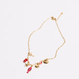 Ocean Charm Necklace Red