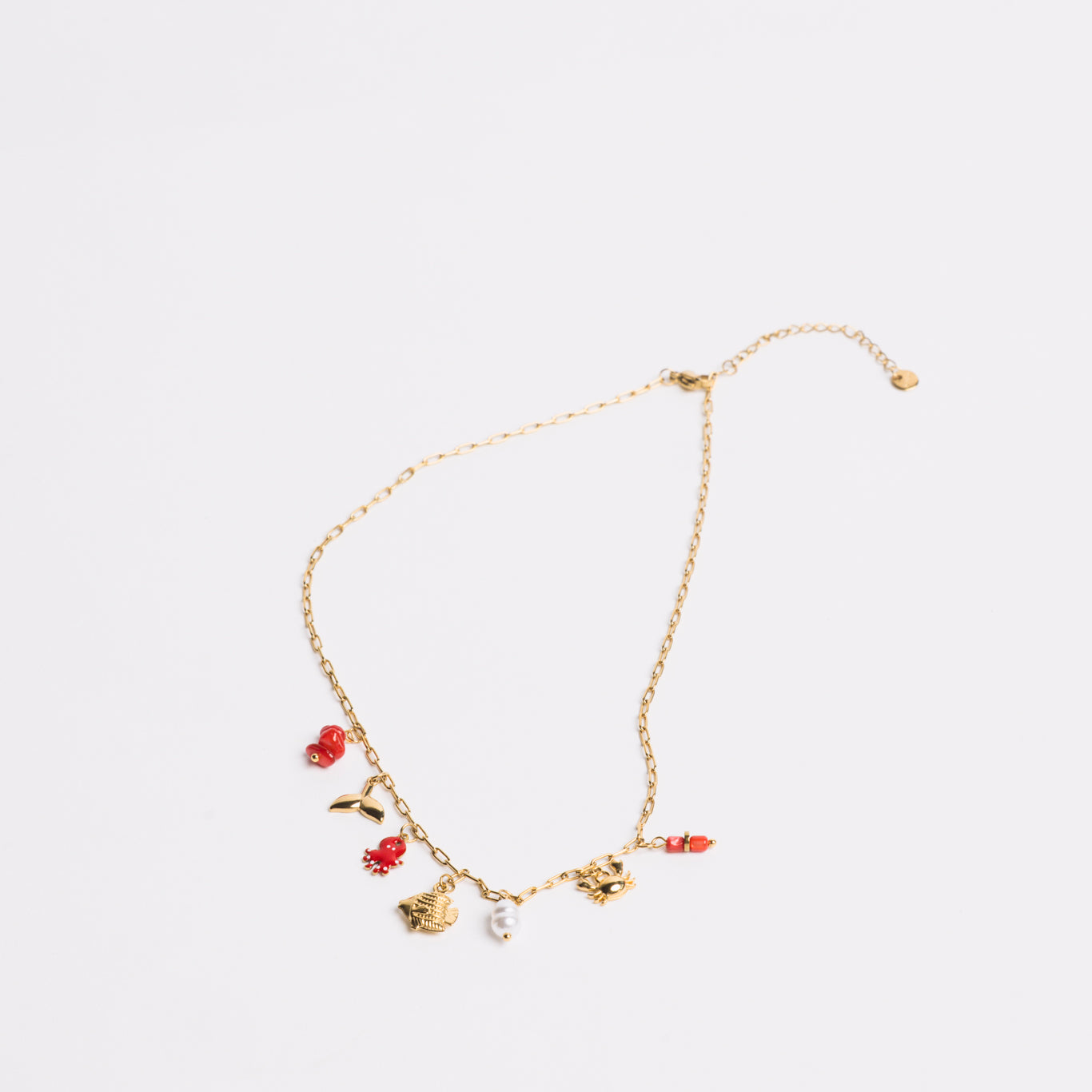 Ocean Charm Necklace Red