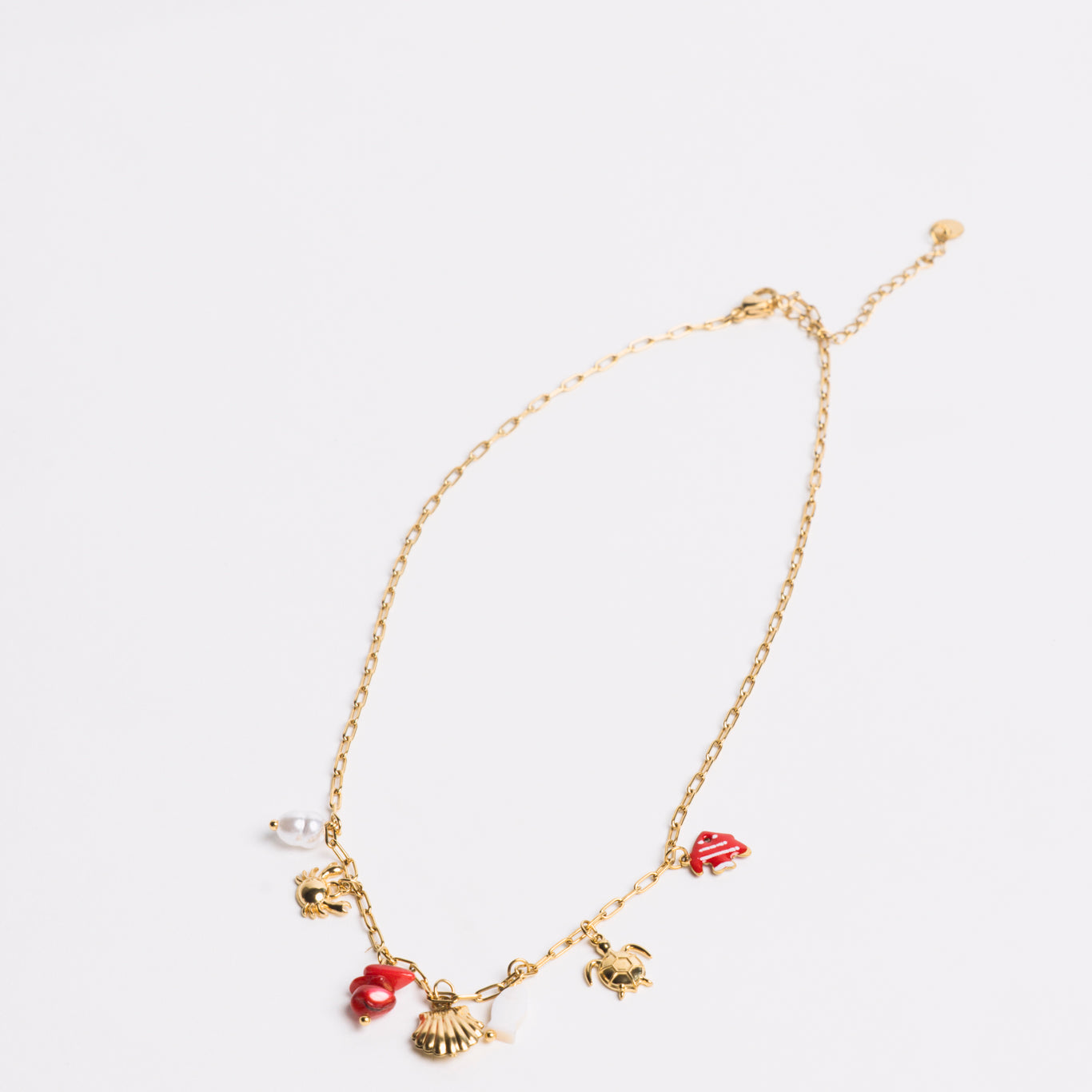 Ocean Charm Necklace Red