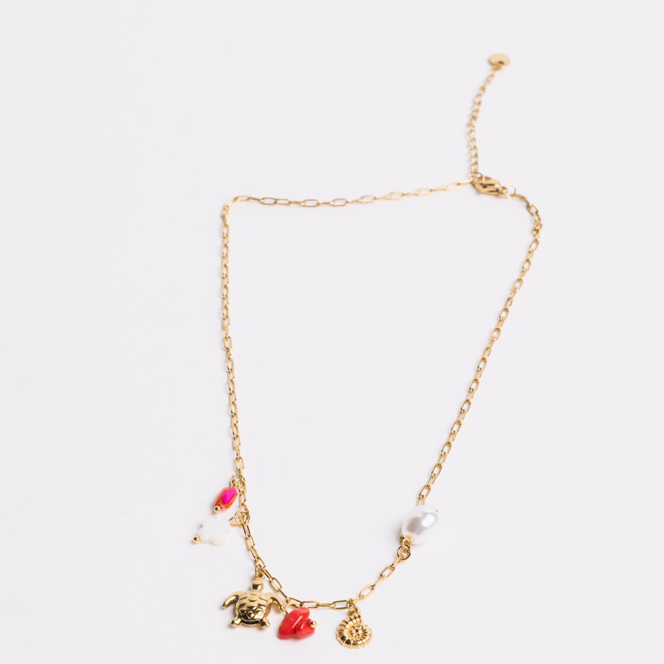 Ocean Charm Necklace Red